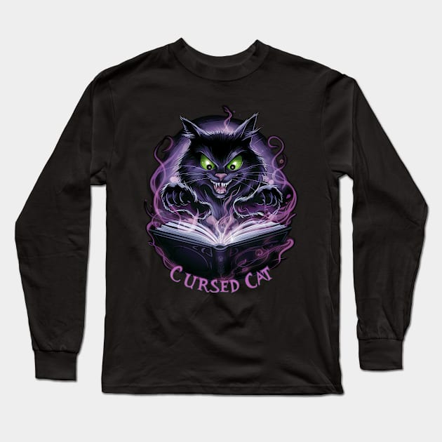 cursed cat Long Sleeve T-Shirt by "Artistic Apparel Hub"